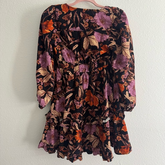 Anthropologie Pilcro Tiered Corduroy Dress Ruffle Floral Mini Tapestry Size XXS - Picture 5 of 6